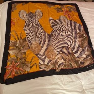 Ferragamo Silk Zebra Scarf